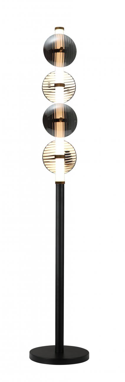 Торшер MFM-8344/4 SG BK+BR черный/латунь 15W LED 3000K h1420, HAO24